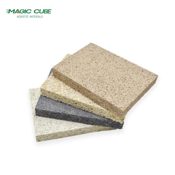2024 Wool Sound Absorption Board Wood Wool Acoustic panel for wall and ceiling decoration wood wool acoustic wall panel