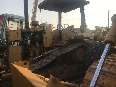 Open Cabin Mini Used Cat Bulldozer D4h With 6 Way Blade Cat 3204 Engine