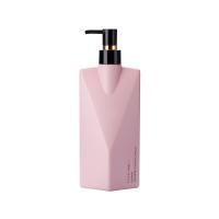 360 ml Rosa/ Amarelo/ Branco Irregular liso com bomba preta para frasco de loção de shampoo