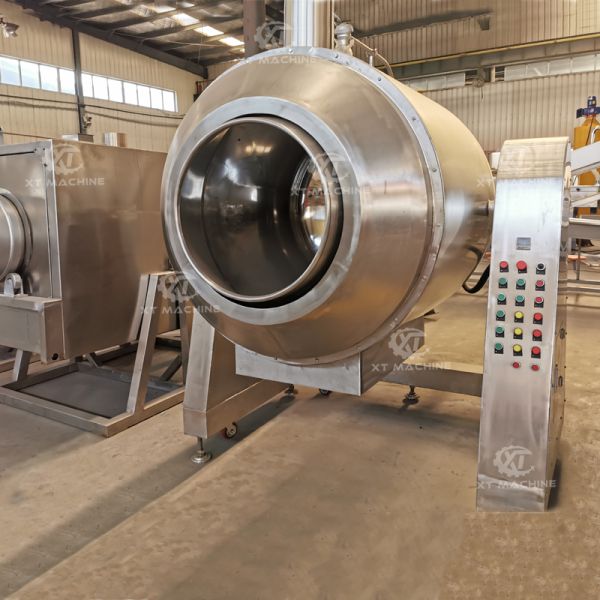 Máquina comercial de recubrimiento de azúcar totalmente automática, tostadora de rodillos con calefacción