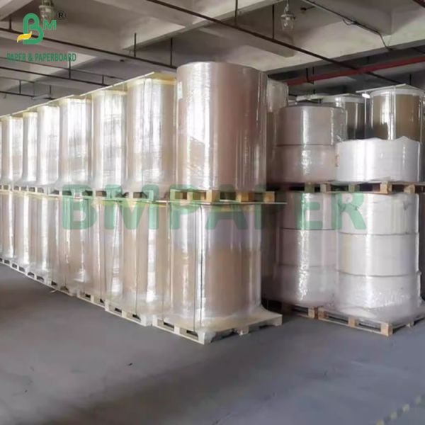 Black Image 55gsm 65gsm 75gsm 80gsm Top Coated Thermal Paper Jumbo Roll Rollo Jumbo de Papel Térmico con Recubrimiento Superior para Imagen Negra 55gsm 65gsm 75gsm 80gsm