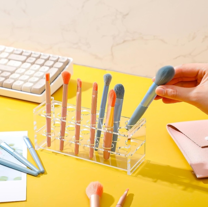 Custom Size Clear Acrylic Display Rack Three Tier Design For Test Tube And Retail Products