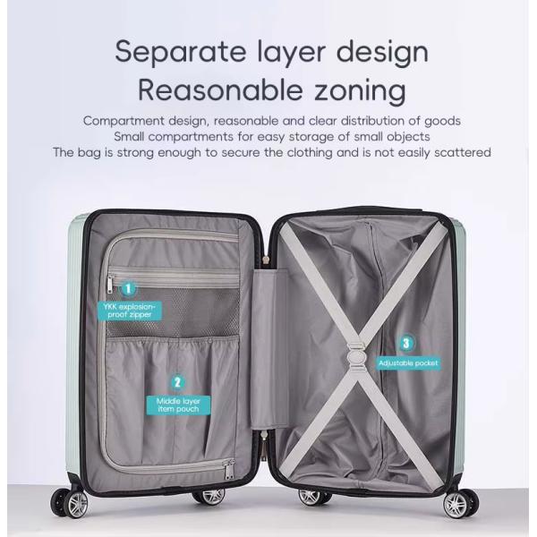 Maleta de diseño de cámara verde/beige/azul/negra, maleta de PC, equipaje con cerradura TSA, carcasa rígida, ligera, equipaje de gran capacidad