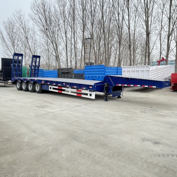3 4 Axles Lowbed Semi Trailers Truck lowboy Trailer semi for Heavy Duty Transportation