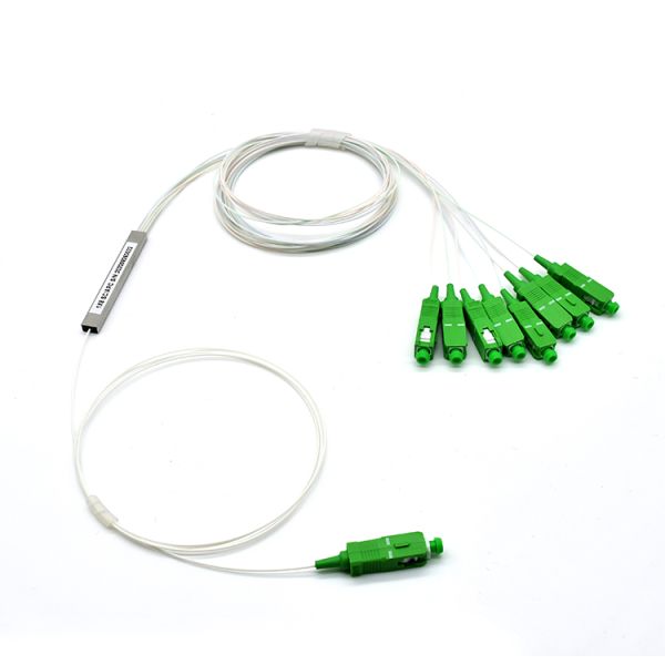 1*8 SC/APC Mini Steel Tube PLC Fiber Optic Splitter