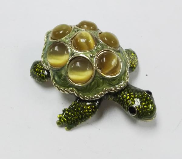 Metal Turtle jewelry box with diamond Decoration new mini  turtle jewelry box