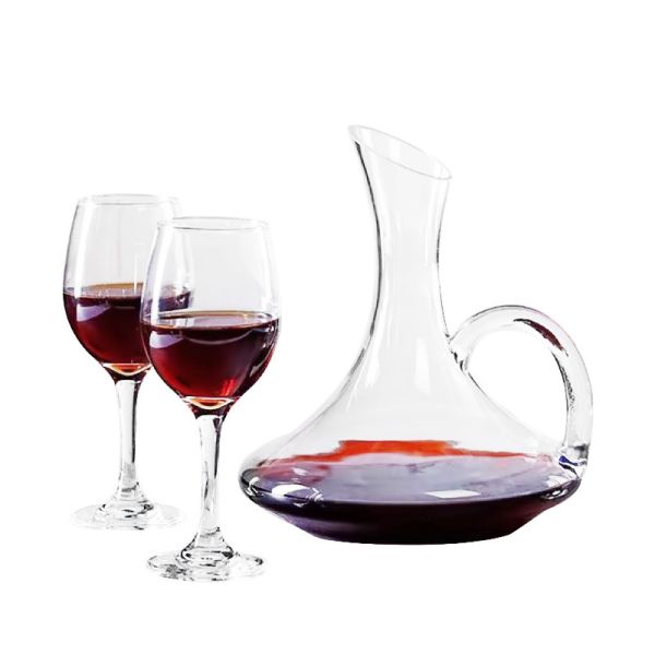 Vente en gros d'aérateur de décanteur de vin en cristal sans plomb, fabriqué à la main.