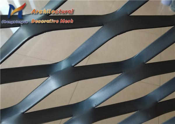 malha expandida preta do metal de 2m