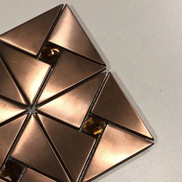 Gold Rose Pvd Plating CR Colored Stainless Steel Sheet With Mosaic