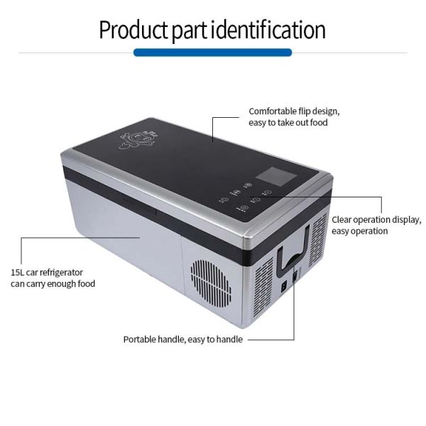 замораживатель холодильника автомобиля холодильника DC12V DC24V тележки 45W 15L мини портативный