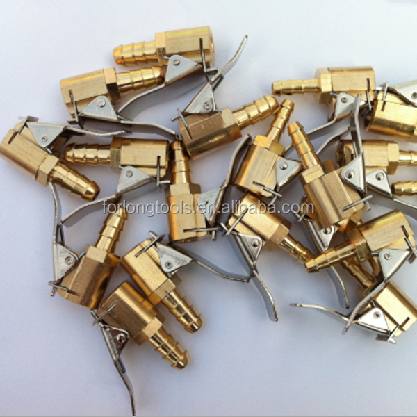 Universal Car Fitment 6mm Hose Brass Body Air Chuck with Zinc Alloy Clip The Ultimate Replacement/Repair Solution