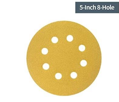 Sandpaper 6inch 17hole Gold Sanding Discs Finishing for Woodworking or Automotive