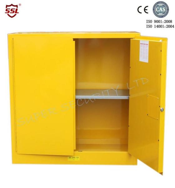 Armários de armazenamento com a porta dois, armários da segurança química de aço frio de armazenamento do material perigoso