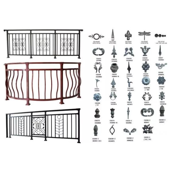 Поручни балкона квартиры ISO9001 чугунные для крытых шагов