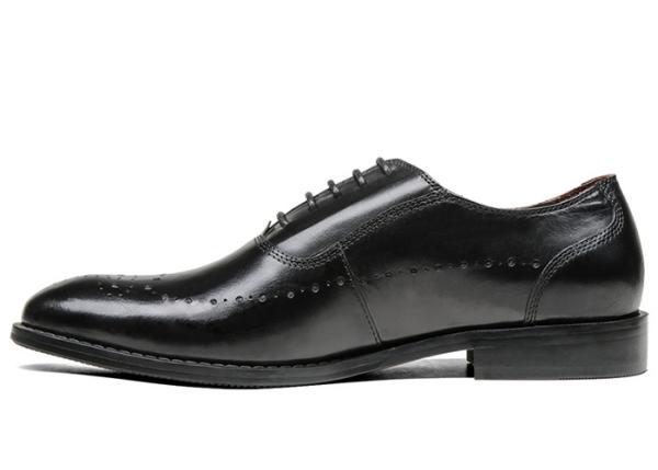 Flats Mens Black Oxford Shoes Comfortable Insole Lacing Business Dress Shoes