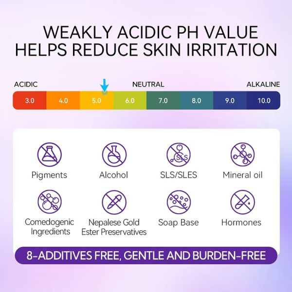 New Arrival Vegan Herbal Organic Hyaluronic Acid Anti-Aging Cream Cleanser for All Skin Types