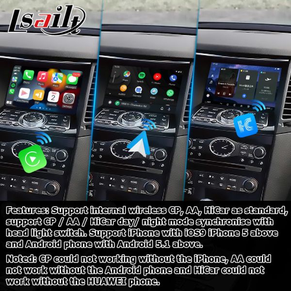 Android 13 Navigation Car Video Interface Support Waze / Youtube For Infiniti QX70 / FX50 FX35 FX37