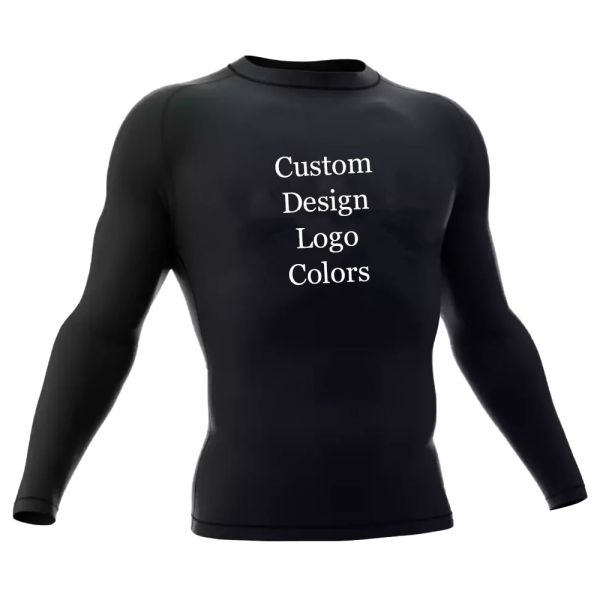 No Gi Rash Guard Suit with Full Sublimation Print and 240gsm for BJJ Training Wear
