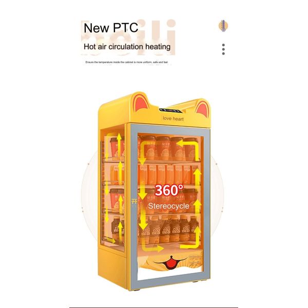 Fully Automated Food Warmer Display Cabinet with Hot Air Circulation Heating Function