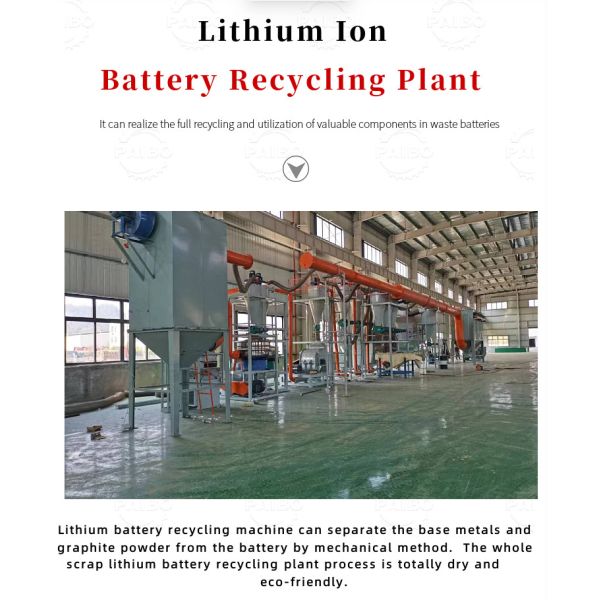 8000K Weight Crushing Sorting and Powdering Lithium Battery Recycling Equipment for Wasted Electric Ev Battery