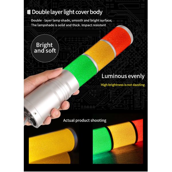 Feu de signalisation tour personnalisable Installation facile Voyants empilables à LED Indice de protection IP54