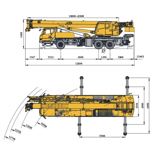 Low Speed 25t Telescopic Truck Crane QY25K5C Road Construction Machinery