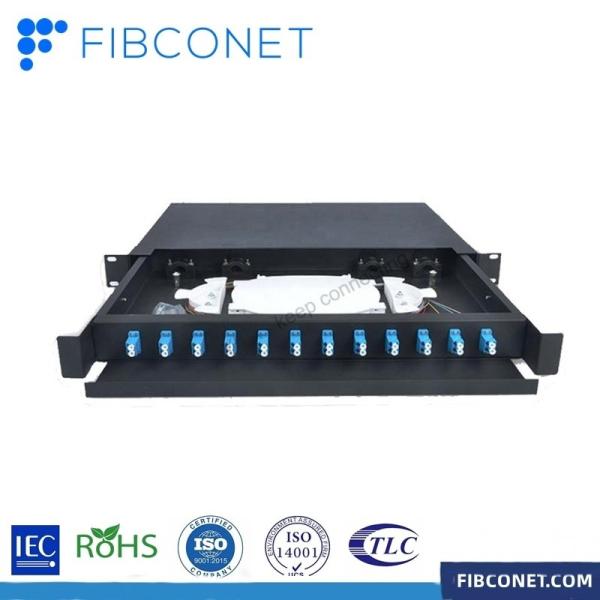 LC SC Rack Installation 24 Fiber Optic Distribution Frame for 48 Port MTP MPO ODF