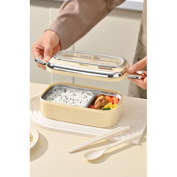 Insulated Metal Lunchbox With Leak Proof Lid Keeps Hot And Cold Foods Fresh