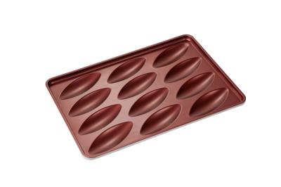 530x380x32.8mm 12 bandejas de cozimento de aço aluminizadas croissant das relações
