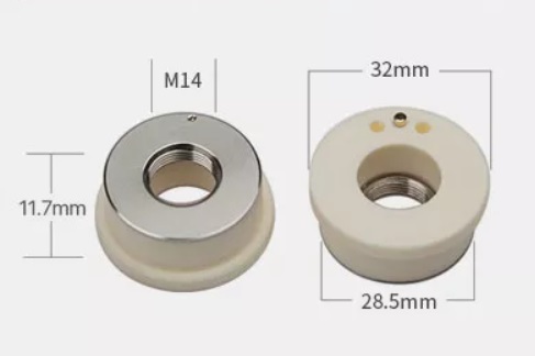 Потребляемые вещества лазера волокна держателя сопла кольца 32mm лазера керамические