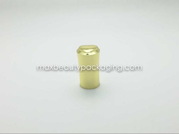 N2005 uv shiny gold metallic nail polish cap with heart shape at top nail polish packaging plastic cap