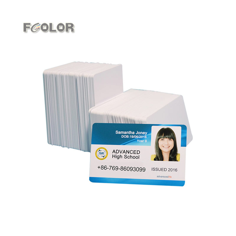 OEM White Color Blank Glossy PVC Card For Zebra Thermal ID Card Printer