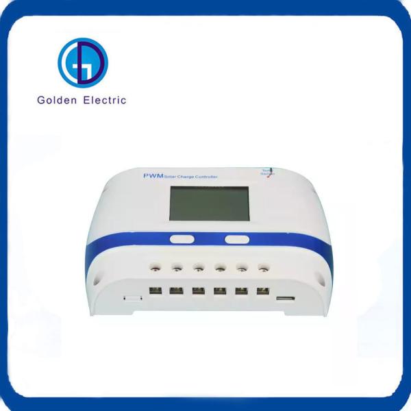 Modo de carregamento PWM 10A 20A 40A 50A 60A Controlador de carga de painel solar com 2 portas USB