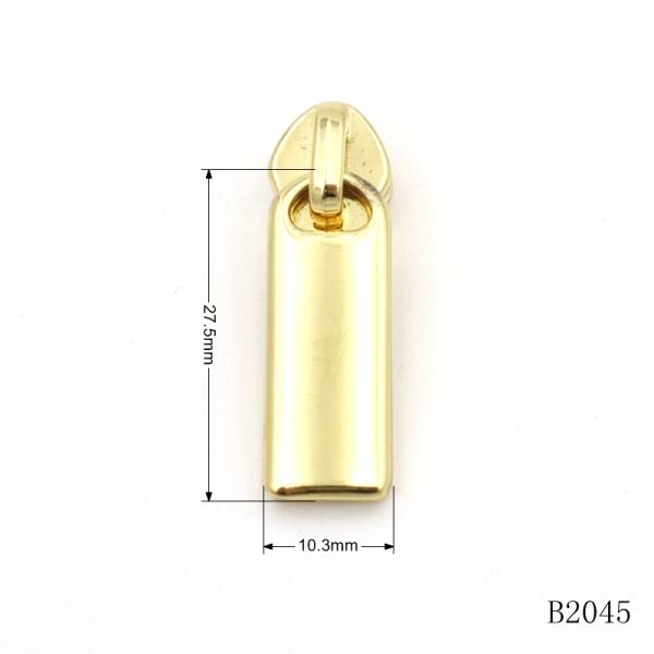 Gold Metal Zipper Puller #3 Zipper Slider Round Head For Bag Hardware