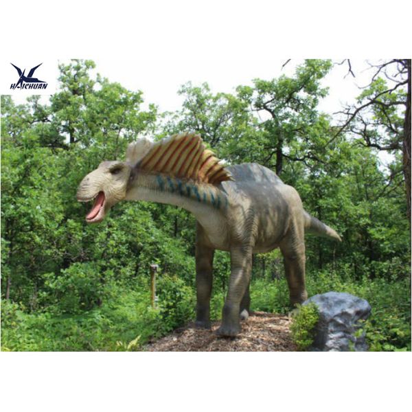 Jurassic Park Outdoor Resin Animal Statues , Artificial Robotic Moving Dinosaur Sculpture Park 