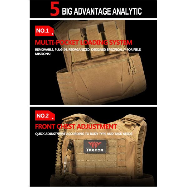 Laser Cutting Army Military Tactical Vest , Swat Combat Training Ballistic Bullet Proof Vest