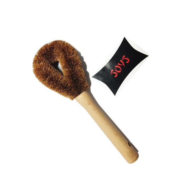 Kitchen Natural Wooden Pot Scrubber Sisal Bristle Eco Friendly