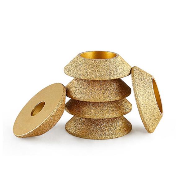 10mm 15mm 20mm Wet Stone Grinding Tile Profile Wheel Vacuum Brazed