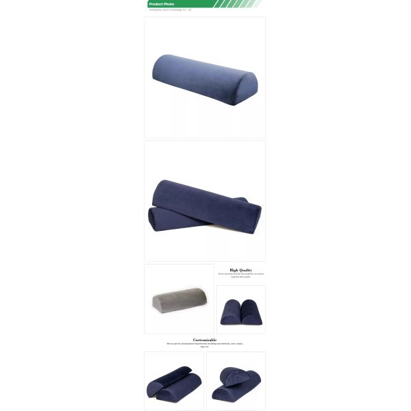 Removable and Washable Ergonomic Semi-Cylindrical Leg Support Foot Pad for Office Table