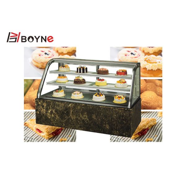 Air Cooling Cake Display Case Commercial Double Curved Chiller