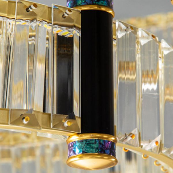 High Color Rendering Index Ra Crystal LED Ceiling Light for Middle Size Hotel Lobby Chandelier