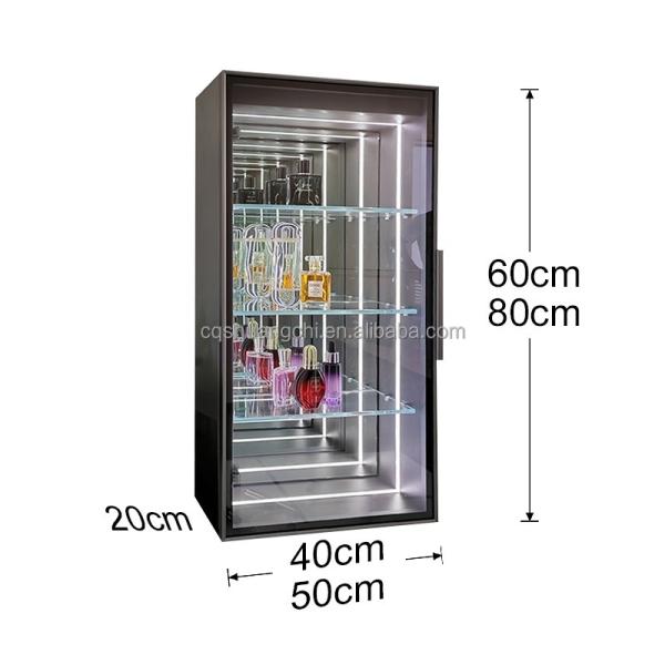 Eleve a sua sala de estar com porta de vidro LED de moda Infinity Mirror Wine Cabinet