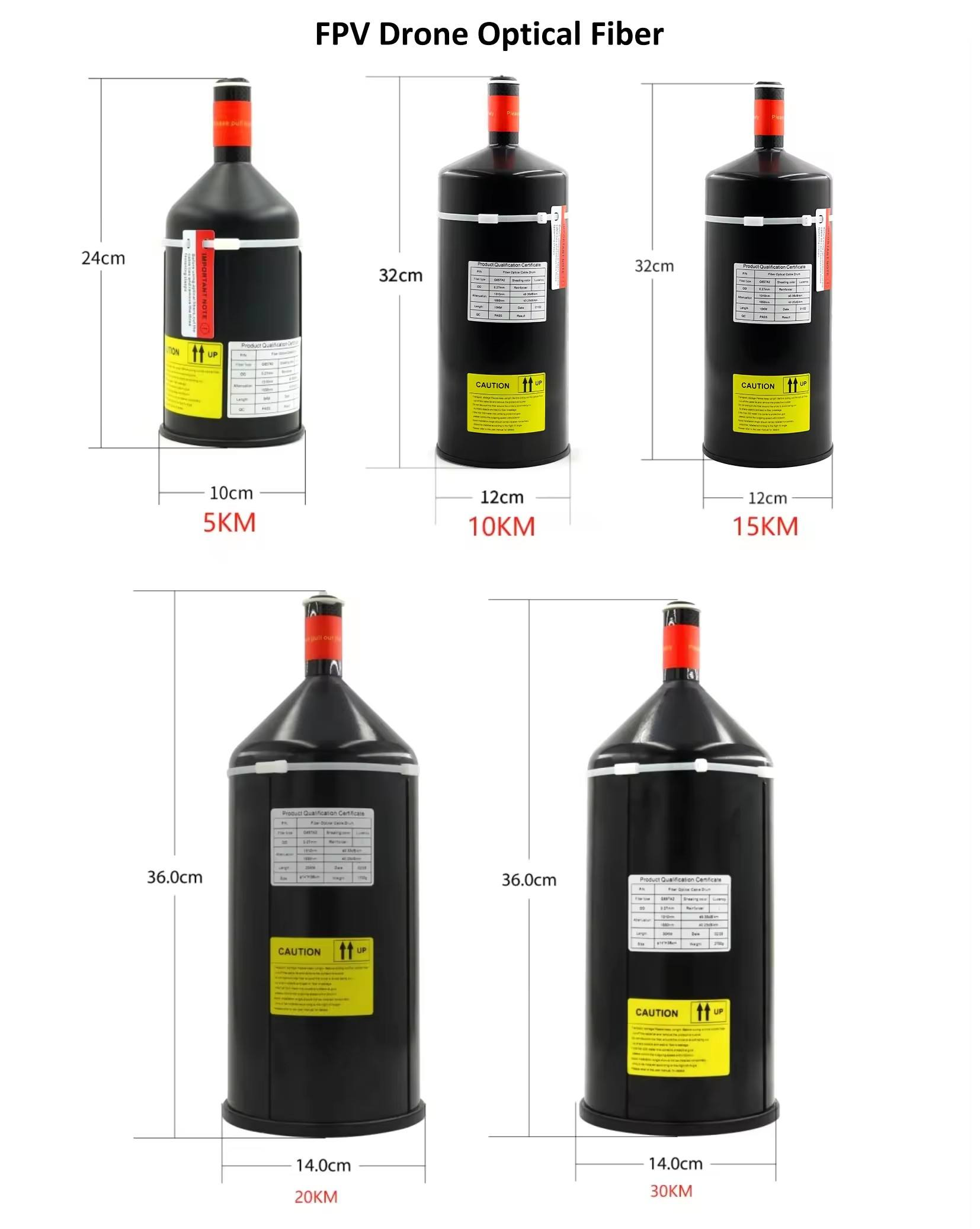 Ultra-Long Range 30km Fiber Optic Canister for Uav