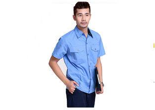 Comfortable Industrial Work Uniforms , Custom Work Uniform Shirts With Short Sleeve
