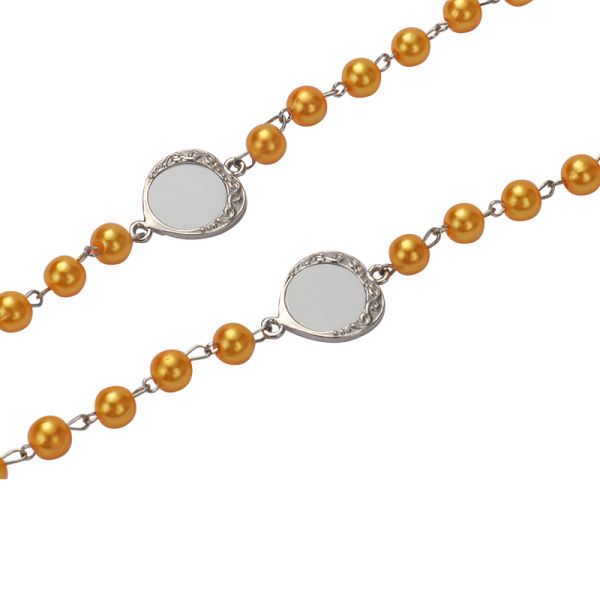 Custom Rosary Necklace Jewellery Blanks Sublimation Blank Rosary Beads Necklace