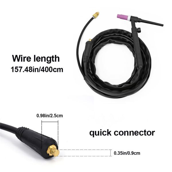 Сварочный огонь WP17 Tig 140 3/8G соединителя GOWELLDE AMPS CE сварки