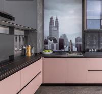 Conjunto de mobiliário de hotel OEM Design Laca Armários de cozinha e banheiro modernos
