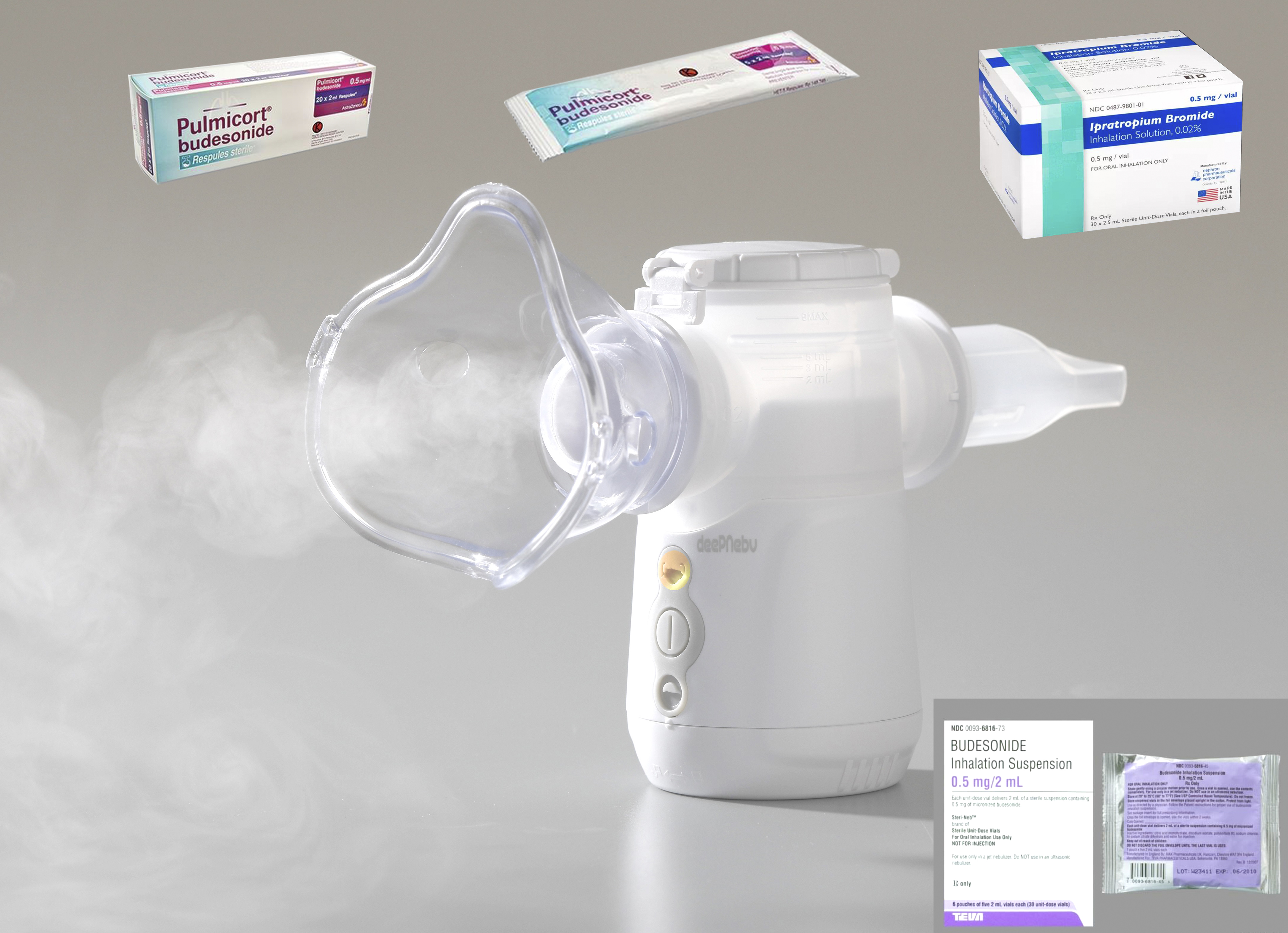 Портативная обработка 2.7μm машины Nebulizer дома Budesonide для детей педиатрических