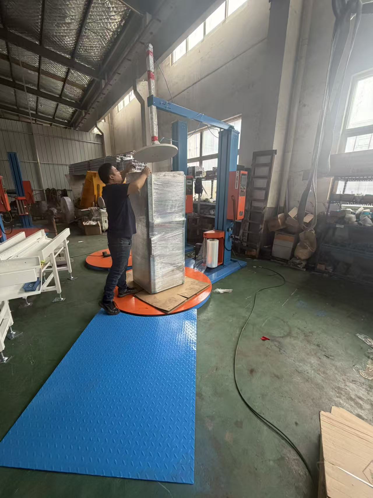 PRY-1500/1650/1500D/1650D Electric Automatic Pallet Stretch Wrapping Machine with PLC Control