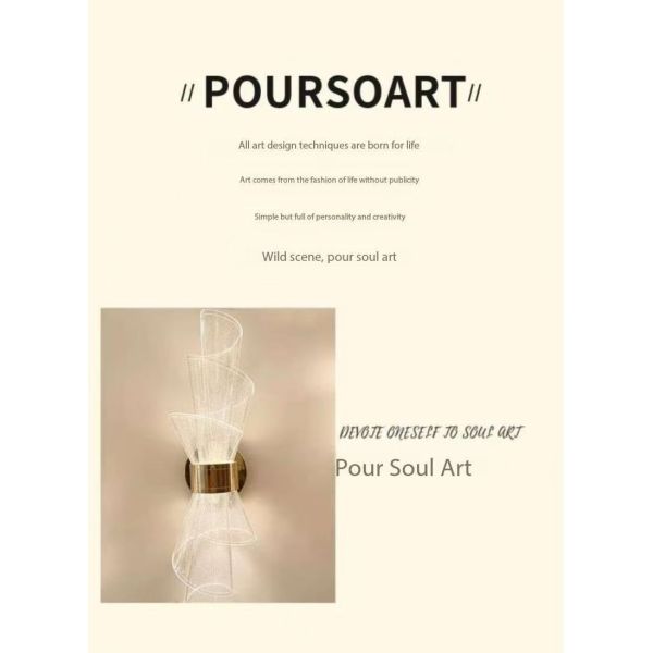 Senso avanzado de la antorcha Salón de fondo Pared lámpara de pared acrílica Delicado y hermoso dormitorio Lámparas de pared LED